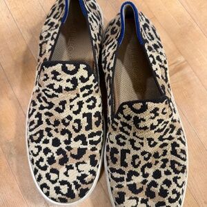 ROTHY’S Leopard Print Slip On Sneakers Camo Cat Women Size  8.5